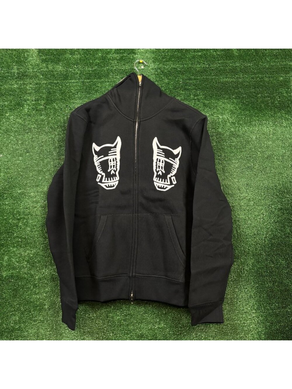 333 Half Evil Kodonism Devil Bunny Zip-Up Hoodie Size Large